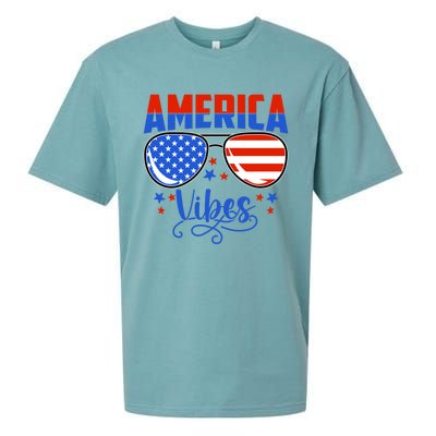 America Vibes 4th Of July Cute Gift Sueded Cloud Jersey T-Shirt