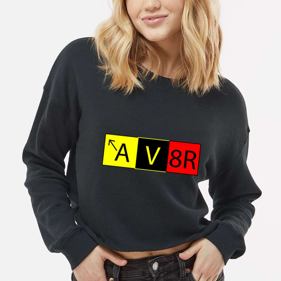 AV8R Pilot Expressions Cropped Pullover Crew