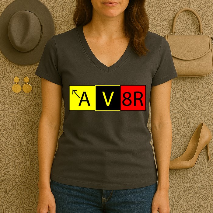 AV8R Pilot Expressions Women's V-Neck T-Shirt