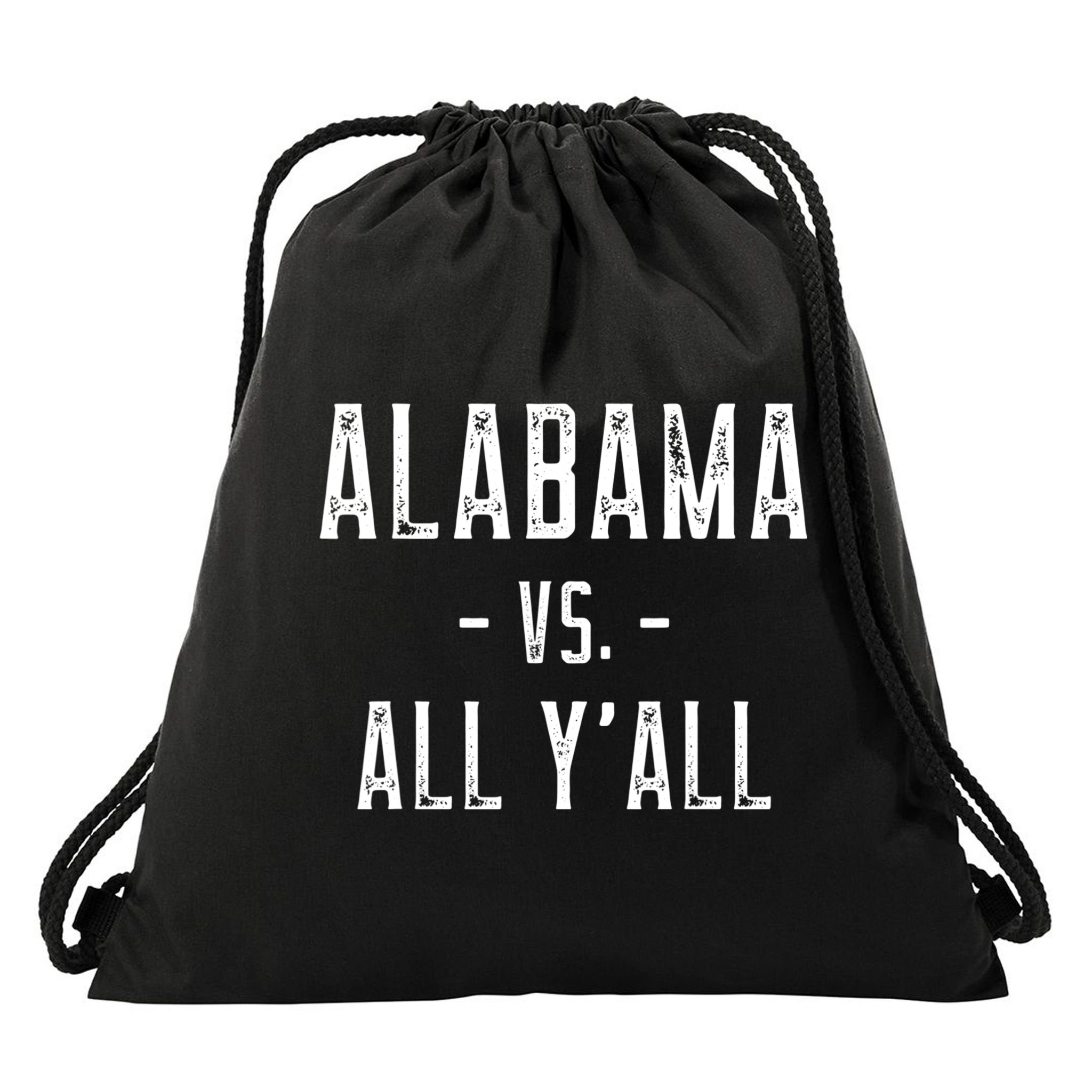 Alabama Vs. All Y’all Sports Weathered Vintage Southern Drawstring Bag
