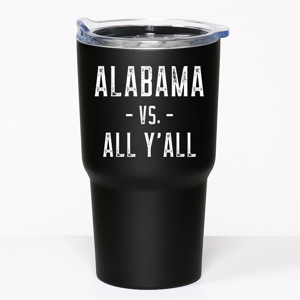 Alabama Vs. All Y’all Sports Weathered Vintage Southern Tumbler