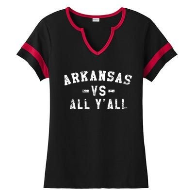 Arkansas Vs All Yall For Yall Vintage Ladies Halftime Notch Neck Tee