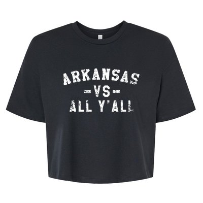 Arkansas Vs All Yall For Yall Vintage Bella+Canvas Jersey Crop Tee