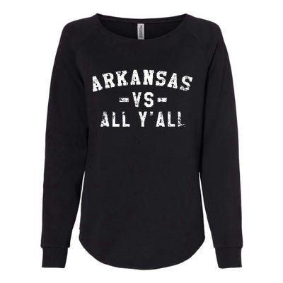 Arkansas Vs All Yall For Yall Vintage Womens California Wash Sweatshirt