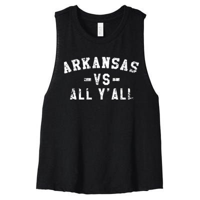 Arkansas Vs All Yall For Yall Vintage Women's Racerback Cropped Tank