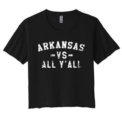 Arkansas Vs All Yall For Yall Vintage Women's Crop Top Tee