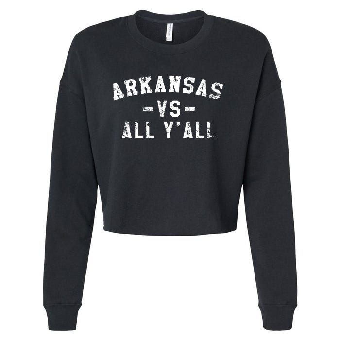 Arkansas Vs All Yall For Yall Vintage Cropped Pullover Crew