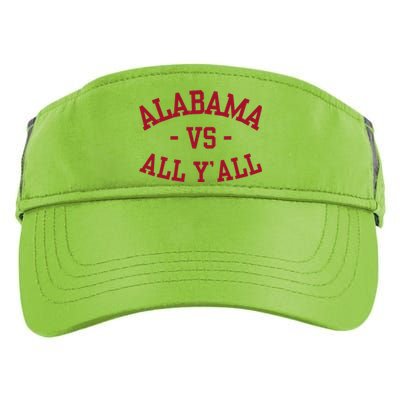 Alabama Vs All Y’All Sports Vintage Southern Gift Adult Drive Performance Visor