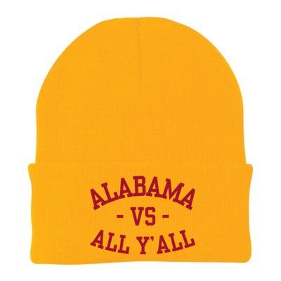 Alabama Vs All Y’All Sports Vintage Southern Gift Knit Cap Winter Beanie