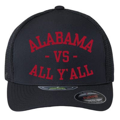 Alabama Vs All Y’All Sports Vintage Southern Gift Flexfit Unipanel Trucker Cap