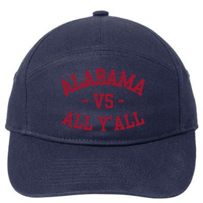 Alabama Vs All Y’All Sports Vintage Southern Gift 7-Panel Snapback Hat