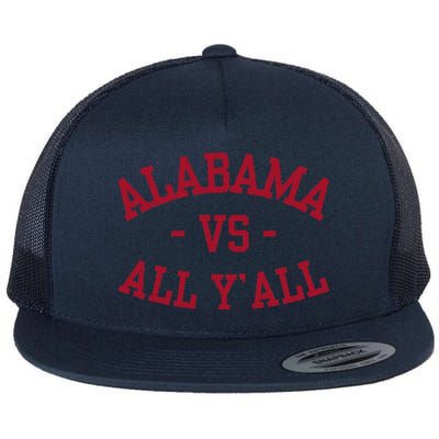 Alabama Vs All Y’All Sports Vintage Southern Gift Flat Bill Trucker Hat