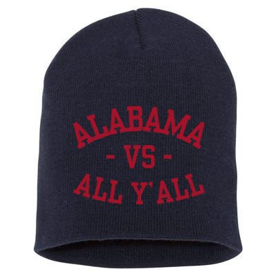 Alabama Vs All Y’All Sports Vintage Southern Gift Short Acrylic Beanie