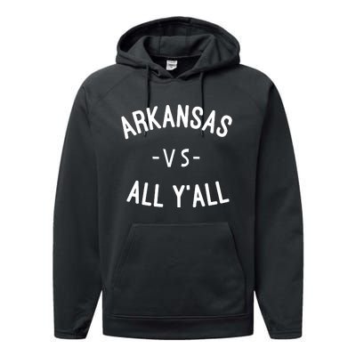 Arkansas Vs All Yall Performance Fleece Hoodie