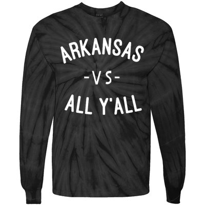 Arkansas Vs All Yall Tie-Dye Long Sleeve Shirt