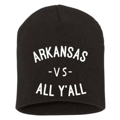 Arkansas Vs All Yall Short Acrylic Beanie