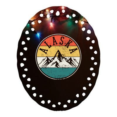 Alaska Vintage Ceramic Oval Ornament