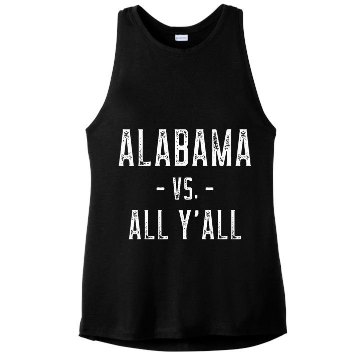 Alabama Vs. All Y’all Sports Weathered Vintage Southern Ladies PosiCharge Tri-Blend Wicking Tank