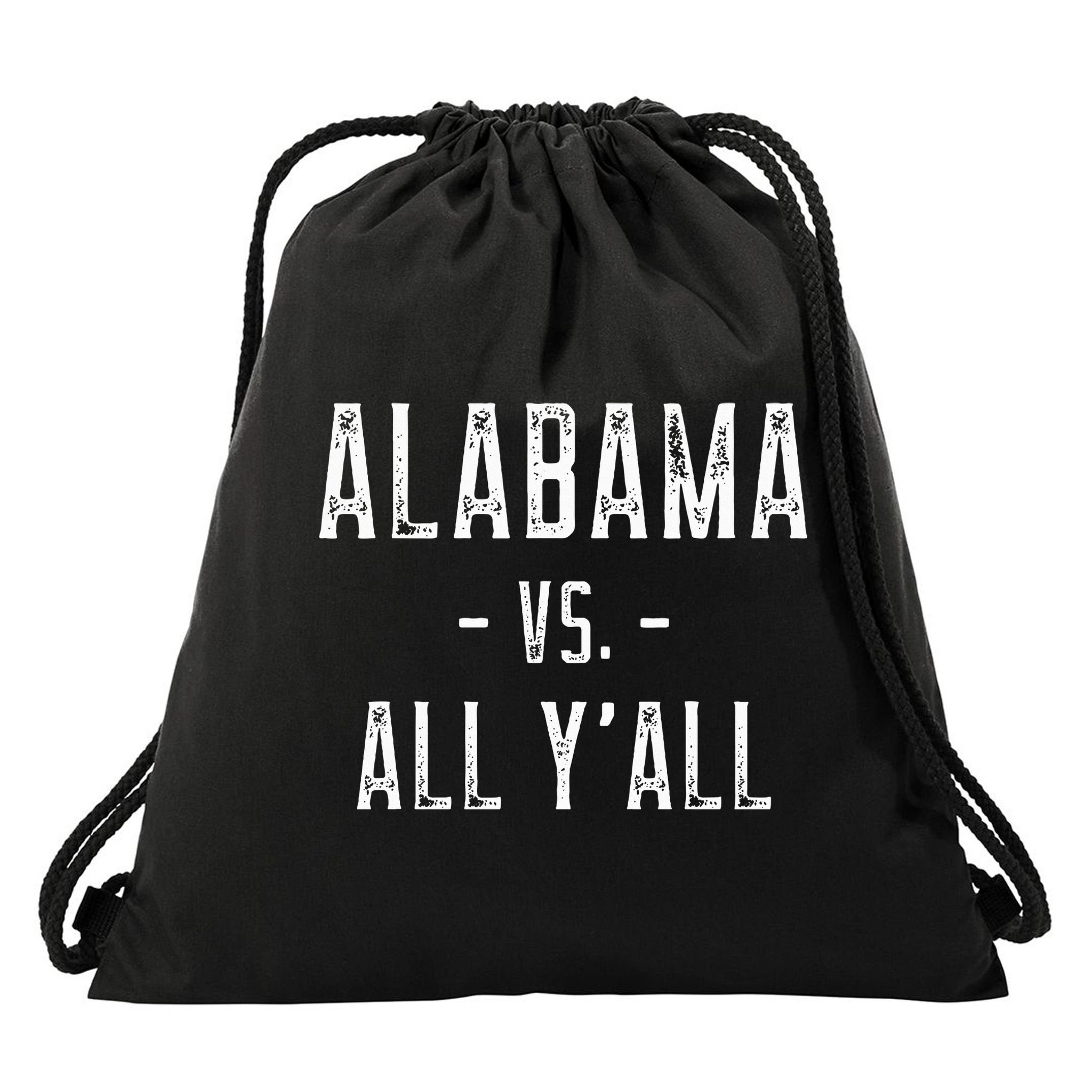 Alabama Vs. All Y’all Sports Weathered Vintage Southern Drawstring Bag
