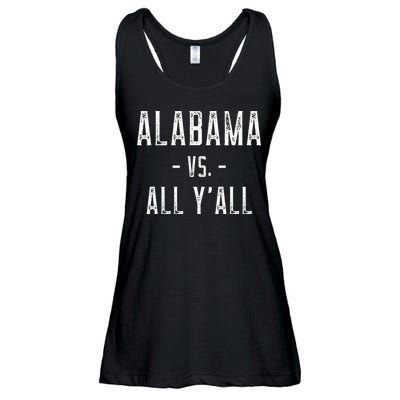 Alabama Vs. All Y’all Sports Weathered Vintage Southern Ladies Essential Flowy Tank