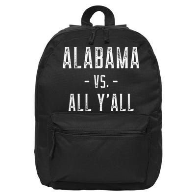 Alabama Vs. All Y’all Sports Weathered Vintage Southern 16 in Basic Backpack