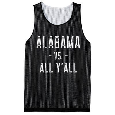 Alabama Vs. All Y’all Sports Weathered Vintage Southern Mesh Reversible Basketball Jersey Tank