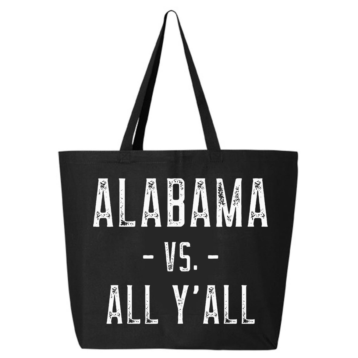 Alabama Vs. All Y’all Sports Weathered Vintage Southern 25L Jumbo Tote