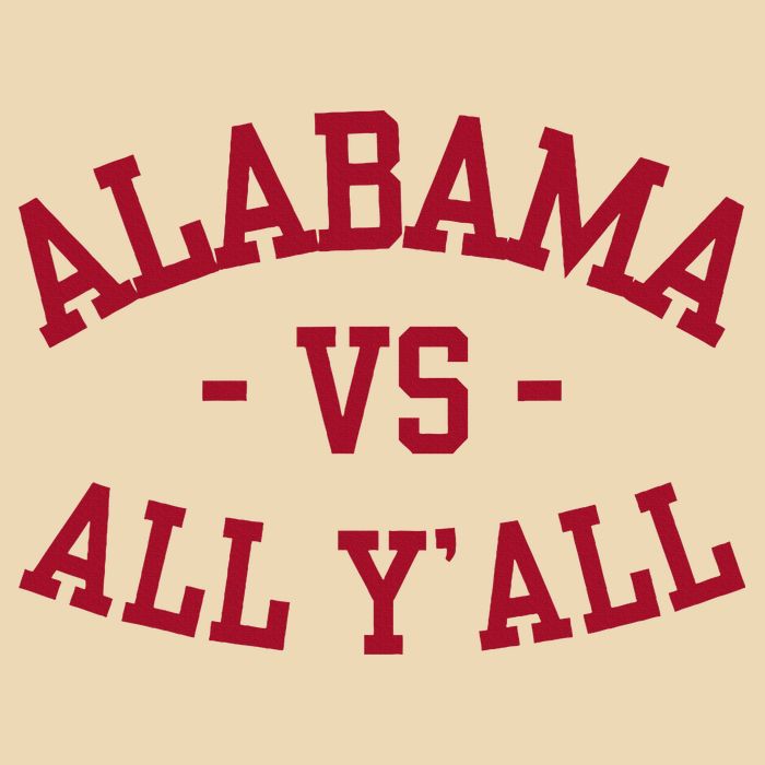 Alabama Vs All Y’All Sports Vintage Southern Bag