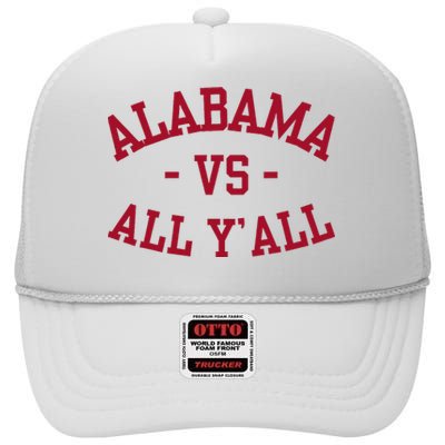 Alabama Vs All Y’All Sports Vintage Southern High Crown Mesh Back Trucker Hat