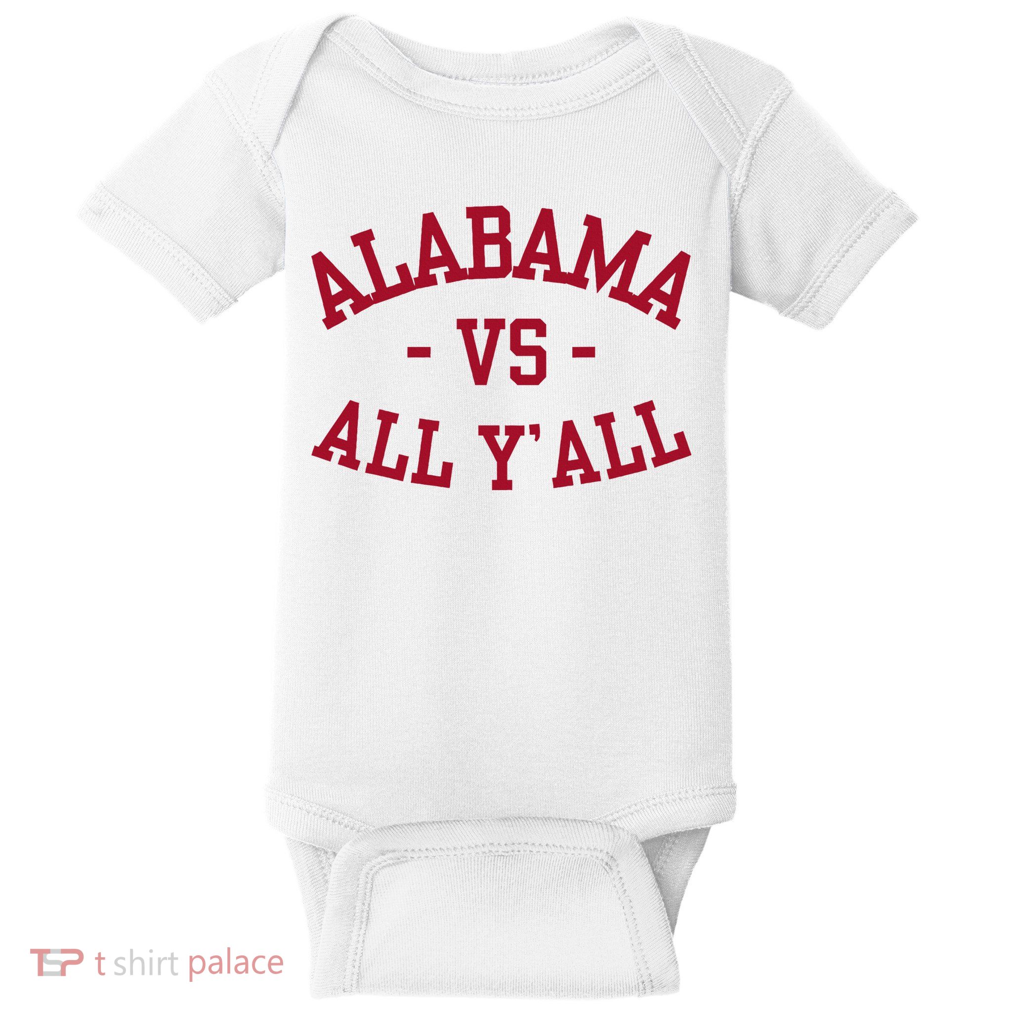 Alabama Vs All Y’All Sports Vintage Southern Baby Bodysuit