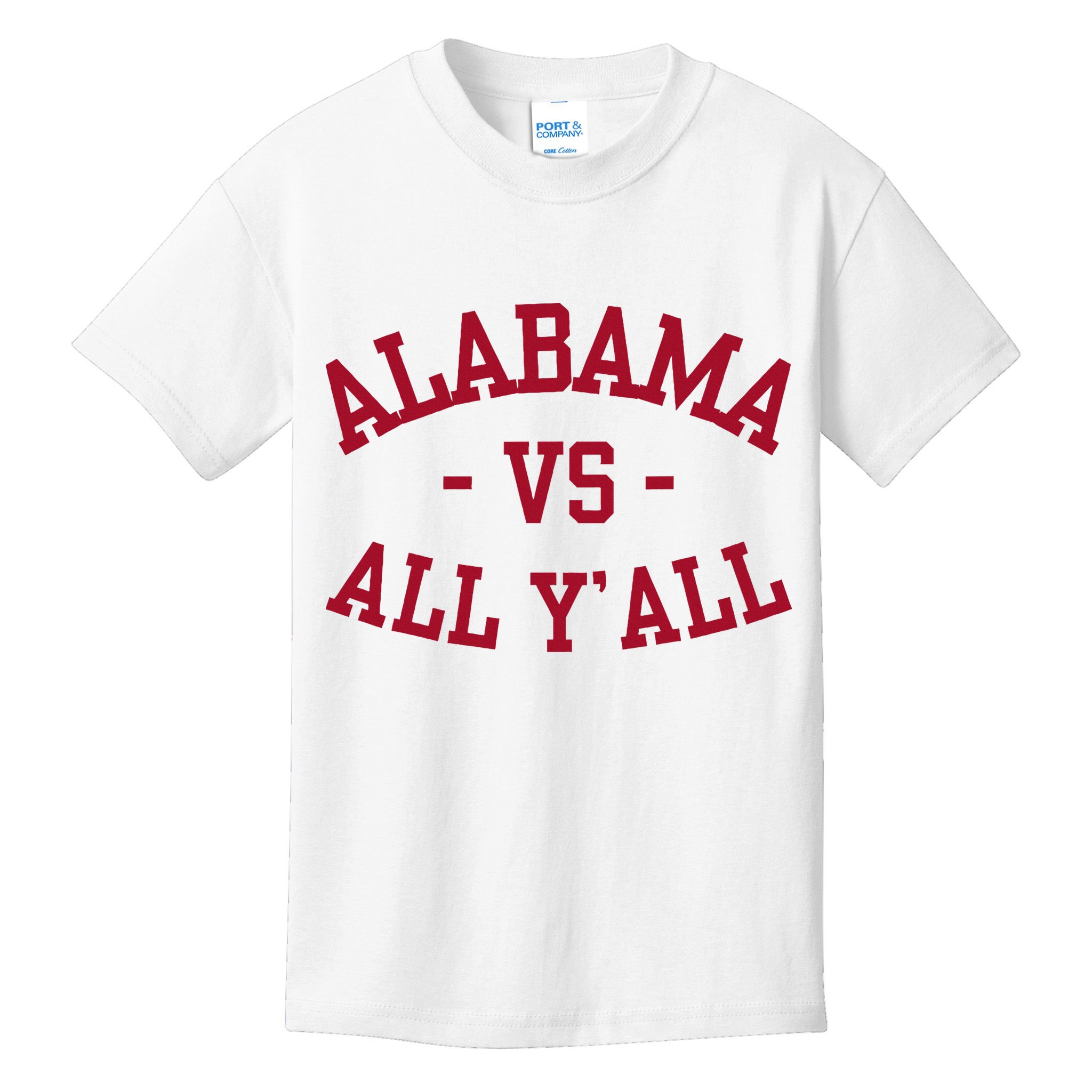 Alabama Vs All Y’All Sports Vintage Southern Kids T-Shirt