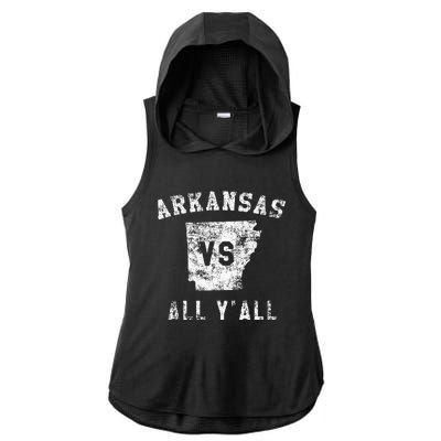 Arkansas Vs All Yall For Yall Ladies PosiCharge Tri-Blend Wicking Draft Hoodie Tank