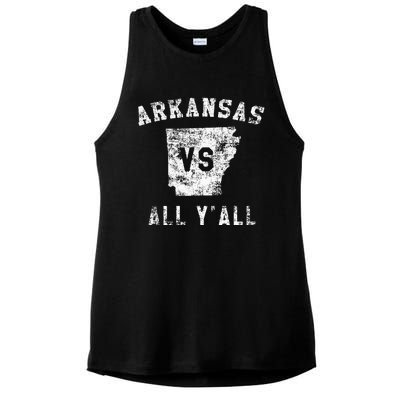 Arkansas Vs All Yall For Yall Ladies PosiCharge Tri-Blend Wicking Tank