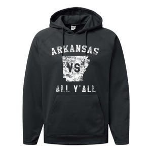 Arkansas Vs All Yall For Yall Performance Fleece Hoodie