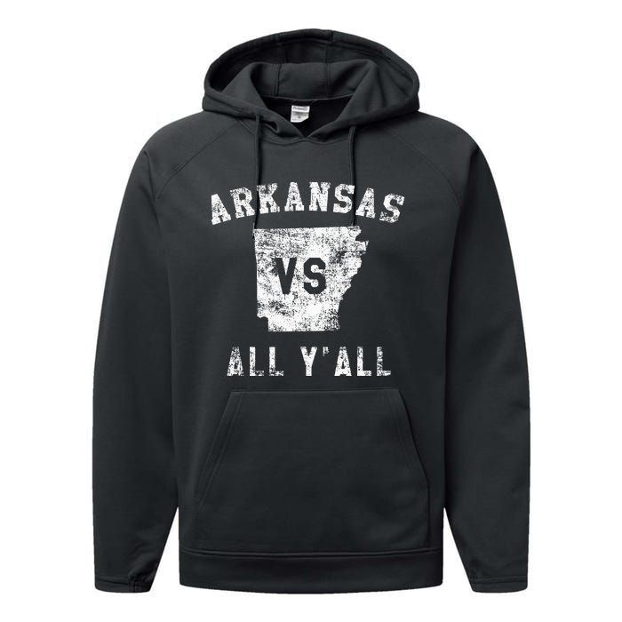 Arkansas Vs All Yall For Yall Performance Fleece Hoodie