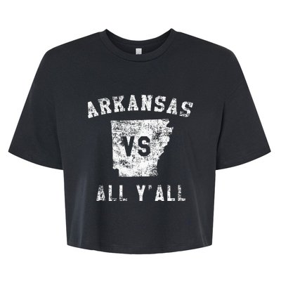 Arkansas Vs All Yall For Yall Bella+Canvas Jersey Crop Tee