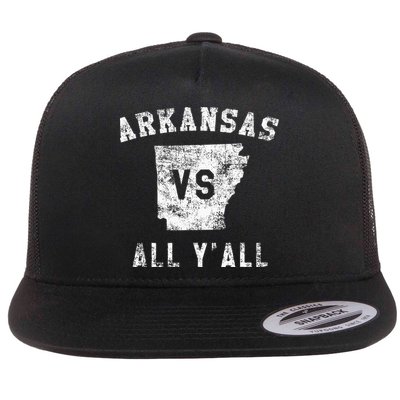 Arkansas Vs All Yall For Yall Flat Bill Trucker Hat