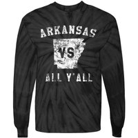 Arkansas Vs All Yall For Yall Tie-Dye Long Sleeve Shirt