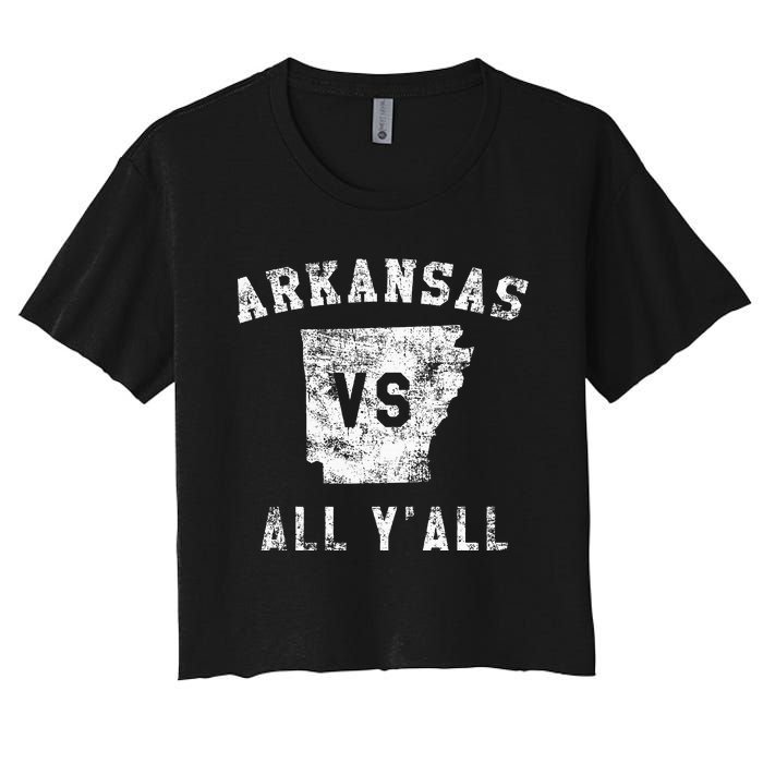 Arkansas Vs All Yall For Yall Women's Crop Top Tee