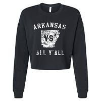 Arkansas Vs All Yall For Yall Cropped Pullover Crew