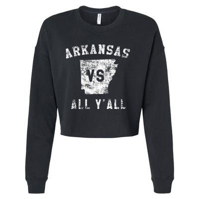 Arkansas Vs All Yall For Yall Cropped Pullover Crew