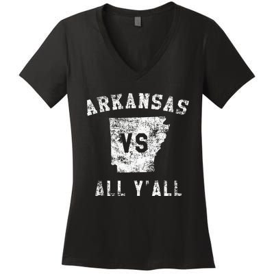 Arkansas Vs All Yall For Yall Women's V-Neck T-Shirt