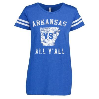 Arkansas Vs All Yall For Yall Enza Ladies Jersey Football T-Shirt