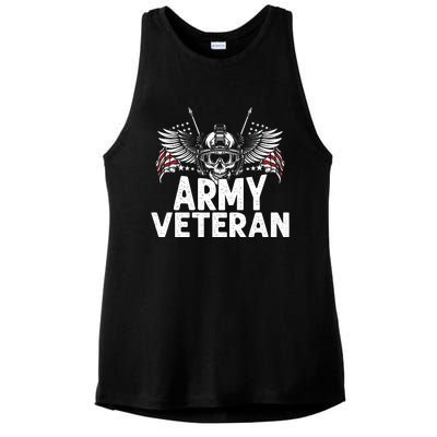 Army Veteran Ladies PosiCharge Tri-Blend Wicking Tank