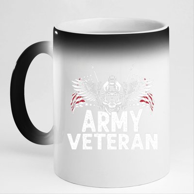 Army Veteran 11oz Black Color Changing Mug