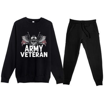 Army Veteran Premium Crewneck Sweatsuit Set