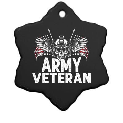 Army Veteran Ceramic Star Ornament