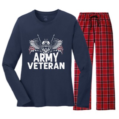 Army Veteran Women's Long Sleeve Flannel Pajama Set 