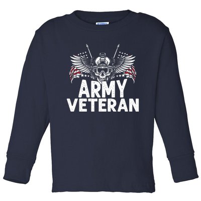 Army Veteran Toddler Long Sleeve Shirt