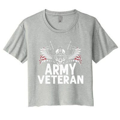 Army Veteran Women's Crop Top Tee